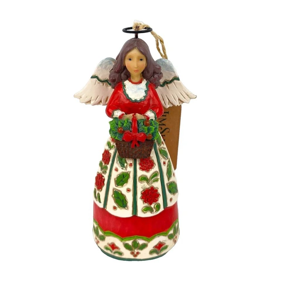 Jim Shore Floral Angel Christmas Tree Ornament w Box 6009456 RARE Collectible